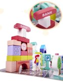 Klocki drewniane edukacyjne miasto puzzle 128el. Klocki drewniane edukacyjne miasto puzzle 128el.