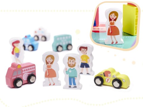 Klocki drewniane edukacyjne miasto puzzle 128el. Klocki drewniane edukacyjne miasto puzzle 128el.