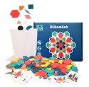 Puzzle drewniane układanka montessori kolorowa mozaika kształty 180 elementów Puzzle drewniane układanka montessori kolorowa mozaika kształty 180 elementów