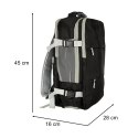 Plecak podróżny do samolotu wodoodporny kabel USB 45x16x28cm czarny Plecak podróżny do samolotu wodoodporny kabel USB 45x16x28cm czarny