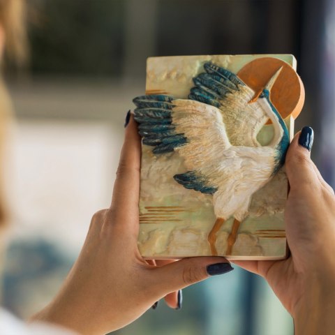 CANDELLANA Kolorowanka gipsowa obraz do malowania 3D żuraw zestaw farby i pędzle CANDELLANA Kolorowanka gipsowa obraz do malowania 3D żuraw zestaw farby i pędzle