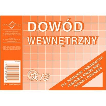 DOWÓD WEWNĘT. (OFFSET) 50 K MICHALCZYK I PROKOP A6 DOWÓD WEWNĘT. (OFFSET) 50 K MICHALCZYK I PROKOP A6