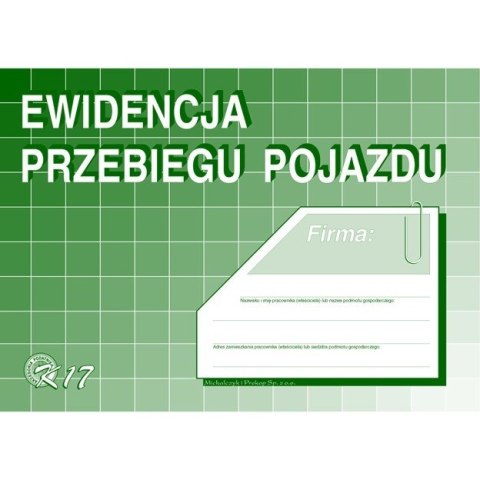 EWIDENCJA PRZEBIEGU POJAZDÓW BEZ KOSZTÓW (OFFSET) MICHALCZYK I PROKOP A5 EWIDENCJA PRZEBIEGU POJAZDÓW BEZ KOSZTÓW (OFFSET) MICHALCZYK I PROKOP A5