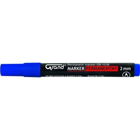 MARKER PERMANENTNY GRAND GR-103R, NIEBIESKI MARKER PERMANENTNY GRAND GR-103R, NIEBIESKI