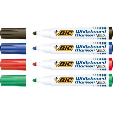 Markery do tablic BiC Velleda 1701 4 kolory Markery do tablic BiC Velleda 1701 4 kolory
