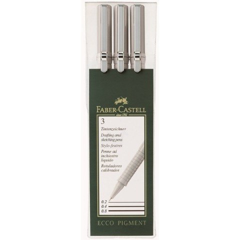 CIENKOPISY FABER-CASTELL ECCO 0.3/0.5/0.7 MM CZARNE, CZARNY CIENKOPISY FABER-CASTELL ECCO 0.3/0.5/0.7 MM CZARNE, CZARNY
