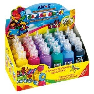 FARBY WITRAŻOWE AMOS 22 ML X 4 X 6 KOLORÓW FARBY WITRAŻOWE AMOS 22 ML X 4 X 6 KOLORÓW