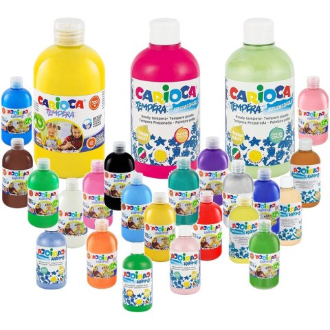 Farba tempera Carioca 500ml pastel niebieska, NIEBIESKI PASTELOWY Farba tempera Carioca 500ml pastel niebieska, NIEBIESKI PASTELOWY