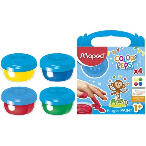 Farby do malowania palcami Maped Color'Peps Early Age 4 kolory Farby do malowania palcami Maped Color'Peps Early Age 4 kolory