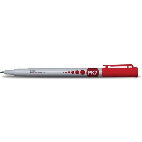 PIÓRO KULKOWE RYSTOR PK7 0.7mm CZERWONE PIÓRO KULKOWE RYSTOR PK7 0.7mm CZERWONE