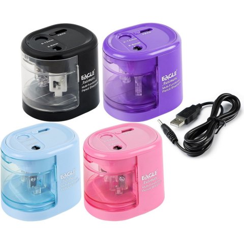 Temperówka na baterie Eagle EG-5161USB 2 otwory niebieska, NIEBIESKI Temperówka na baterie Eagle EG-5161USB 2 otwory niebieska, NIEBIESKI
