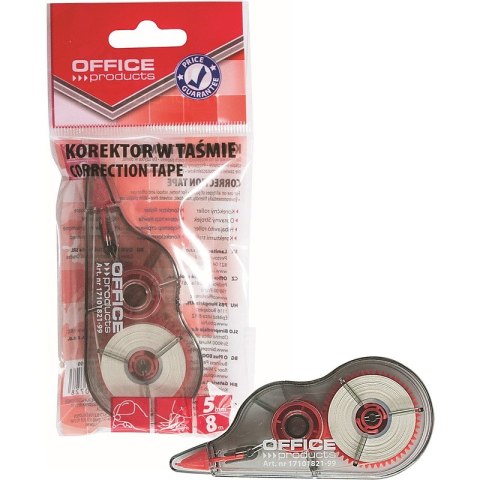 Korektor w taśmie Office Products 5mm/8m Korektor w taśmie Office Products 5mm/8m