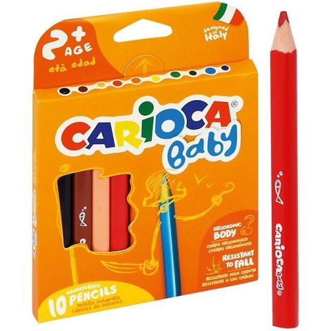 Kredki ołówkowe Carioca Baby 12 kolorów Kredki ołówkowe Carioca Baby 12 kolorów