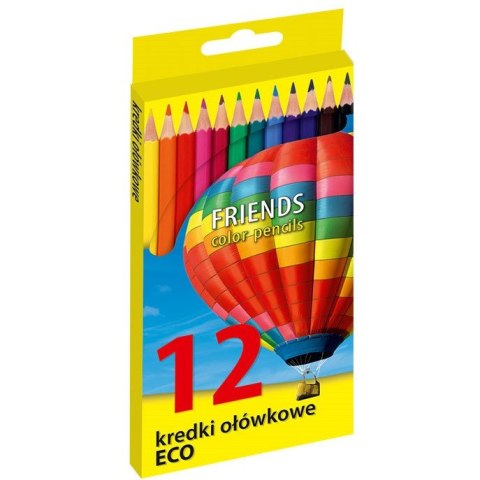 Kredki ołówkowe Friends Eco 12 kolorów Kredki ołówkowe Friends Eco 12 kolorów