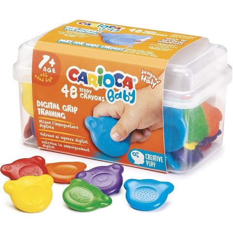 Kredki świecowe Carioca Baby Teddy 48 kolorów Kredki świecowe Carioca Baby Teddy 48 kolorów