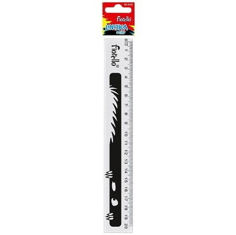 Linijka plastikowa Fiorello 20cm Linijka plastikowa Fiorello 20cm