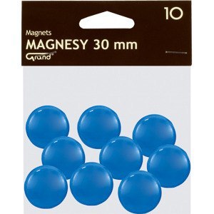 Magnesy do tablic Grand śr.30mm niebieskie (10) Magnesy do tablic Grand śr.30mm niebieskie (10)