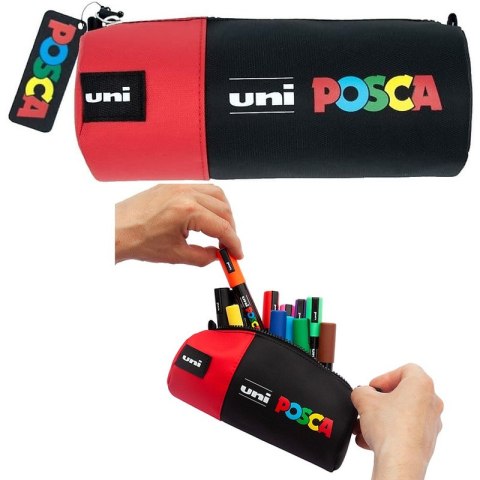 Piórnik Uni POSCA czarno-czerwony Piórnik Uni POSCA czarno-czerwony