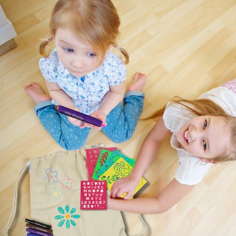 BAWEŁNIANA TORBA PLECAK WOREK DO KOLOROWANIA DLA DZIECI DO SZKOŁY PRACE RĘCZNE