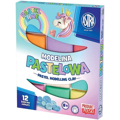 Modelina Astra 20g pastelowa x12 kolorów Modelina Astra 20g pastelowa x12 kolorów