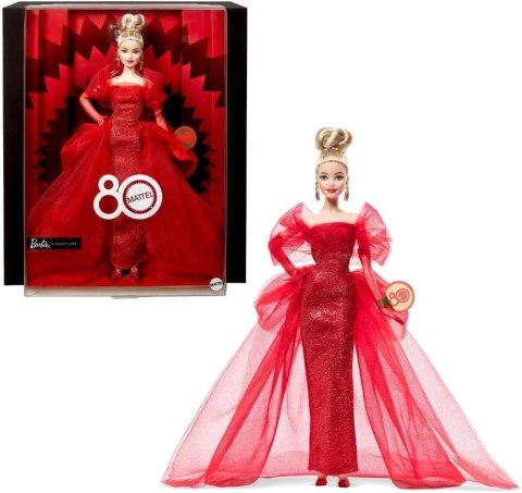 Barbie Mattel 80-lecie Lalka kolekcjonerska Blond Barbie Mattel 80-lecie Lalka kolekcjonerska Blond