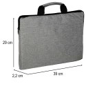 Torba na laptopa 15,6 cali etui pokrowiec teczka damska męska szara Torba na laptopa 15,6 cali etui pokrowiec teczka damska męska szara