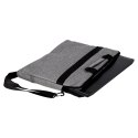 Torba na laptopa 15,6 cali etui pokrowiec z paskiem teczka damska męska mocna szara Torba na laptopa 15,6 cali etui pokrowiec z paskiem teczka damska męska mocna szara