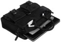 Rozbudowana torba na laptopa unisex ze skóry naturalnej Rozbudowana torba na laptopa unisex ze skóry naturalnej