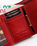 Skórzany portfel damski z portmonetką na bigiel - Peterson Skórzany portfel damski z portmonetką na bigiel - Peterson
