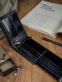 Skórzany portfel męski z systemem RFID - Rovicky Skórzany portfel męski z systemem RFID - Rovicky