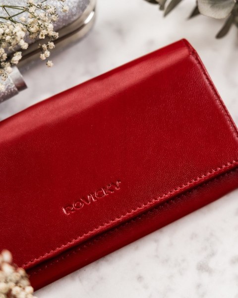 Duży skórzany portfel z systemem RFID Protect - Rovicky