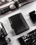 Carbonowy, skórzany portfel męski na karty - Peterson Carbonowy, skórzany portfel męski na karty - Peterson