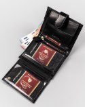 Carbonowy, skórzany portfel męski na karty - Peterson Carbonowy, skórzany portfel męski na karty - Peterson