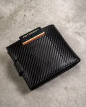 Męski zestaw carbon z portfelem i brelokiem - Peterson Męski zestaw carbon z portfelem i brelokiem - Peterson