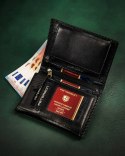 Duży, skórzany portfel męski bez zapięcia - Peterson Duży, skórzany portfel męski bez zapięcia - Peterson