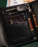 Duży, skórzany portfel męski bez zapięcia - Peterson Duży, skórzany portfel męski bez zapięcia - Peterson