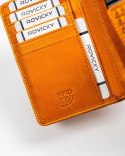 Skórzany portfel damski zamykany na zatrzask - Rovicky Skórzany portfel damski zamykany na zatrzask - Rovicky