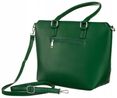 Stylowa shopperka damska ze skóry ekologicznej z odpinanym paskiem - Rovicky