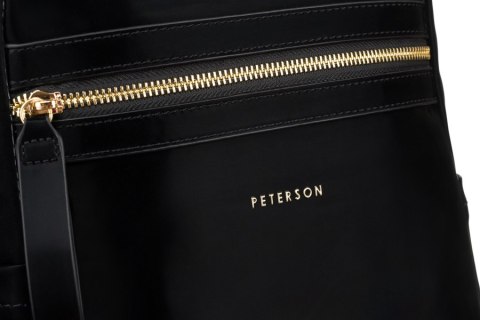 Elegancki plecak damski ze złotymi okuciami - Peterson Elegancki plecak damski ze złotymi okuciami - Peterson