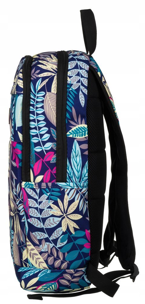 Klasyczny, damski plecak z poliestru w roślinny wzór - Rovicky