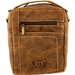 Skórzana torba męska z długim paskiem na ramię - Always Wild