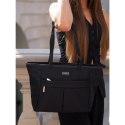 Stylowa torba shopper damska w czarnym kolorze - Peterson Stylowa torba shopper damska w czarnym kolorze - Peterson