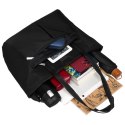 Stylowa torba shopper damska w czarnym kolorze - Peterson Stylowa torba shopper damska w czarnym kolorze - Peterson