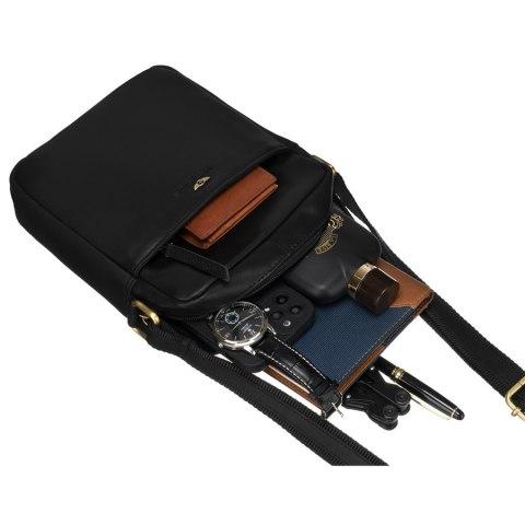 Klasyczna torba listonoszka ze skóry naturalnej - Peterson