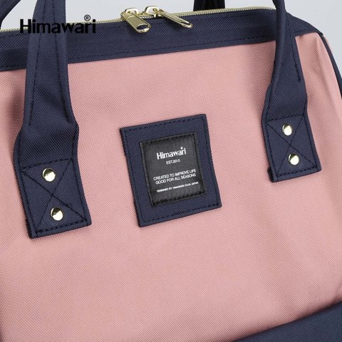 Czarny plecak damski z USB na laptopa - Himawari Czarny plecak damski z USB na laptopa - Himawari