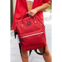 Czerwony plecak miejski na laptopa z portem USB - Himawari