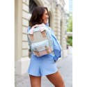 Pastelowy plecak damski na laptopa 14'' z kieszeniami - Himawari Pastelowy plecak damski na laptopa 14'' z kieszeniami - Himawari