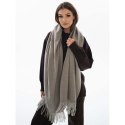 Szal gładki damski w ciemnoszarym kolorze - Peterson