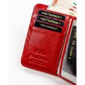 Skórzany portfel damski na zatrzask z RFID - Peterson Skórzany portfel damski na zatrzask z RFID - Peterson