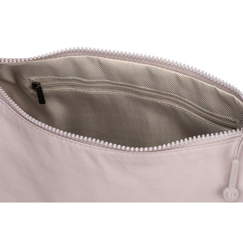 Jednokomorowa listonoszka damska w kolorze lila, odszyta z poliestru - Peterson